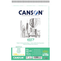 CANSON 1557 blok za skiciranje 120 g/m² A5 30 listova spiralni uvez