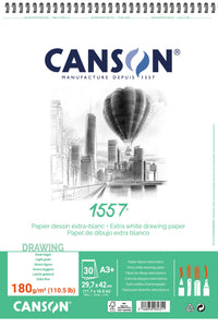 CANSON 1557 blok za skiciranje 180 g/m² A3 30 listova sitnozrnati