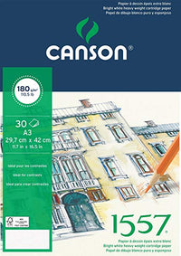 Blok za skiciranje Canson 1557 180 g/m² A4 lijepljeni - 30 listova