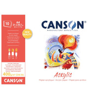 Canson akrilni blok CP Natural White 400 g/m² - 10 listova, 33 x 41 cm