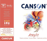 Canson akrilni blok CP Natural White 400 g/m² - 50 listova, 24 x 32 cm