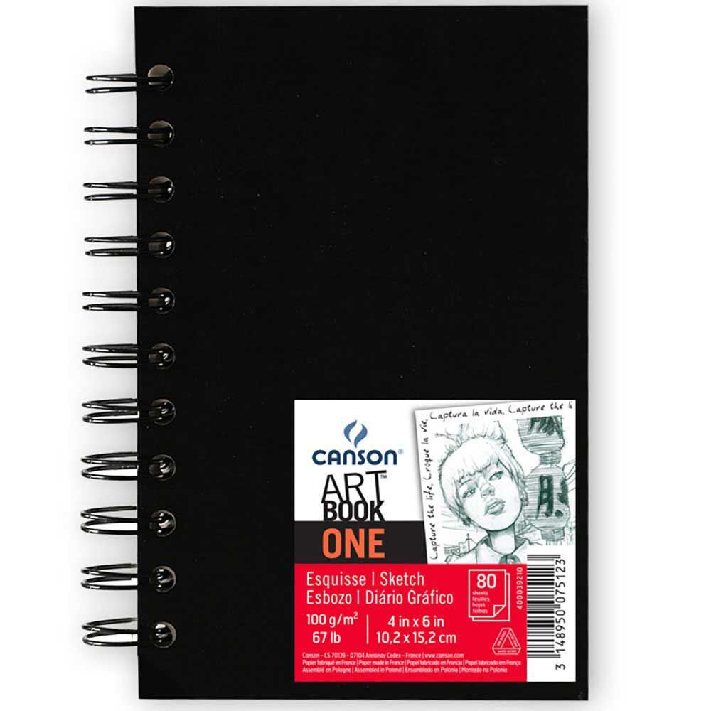 Canson Art Book One skicen blok 100 g/m², 80 listova, 10,2 x 15,2 cm sa spiralnim uvezom