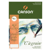 Blok za skiciranje CANSON C a grain 180 g/m² A4, 30 listova, sitnozrnati, spiralni uvez