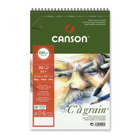 Blok za crtanje CANSON C a grain 224 g/m² A4, 30 listova, sitnozrnata tekstura, spiralni uvez