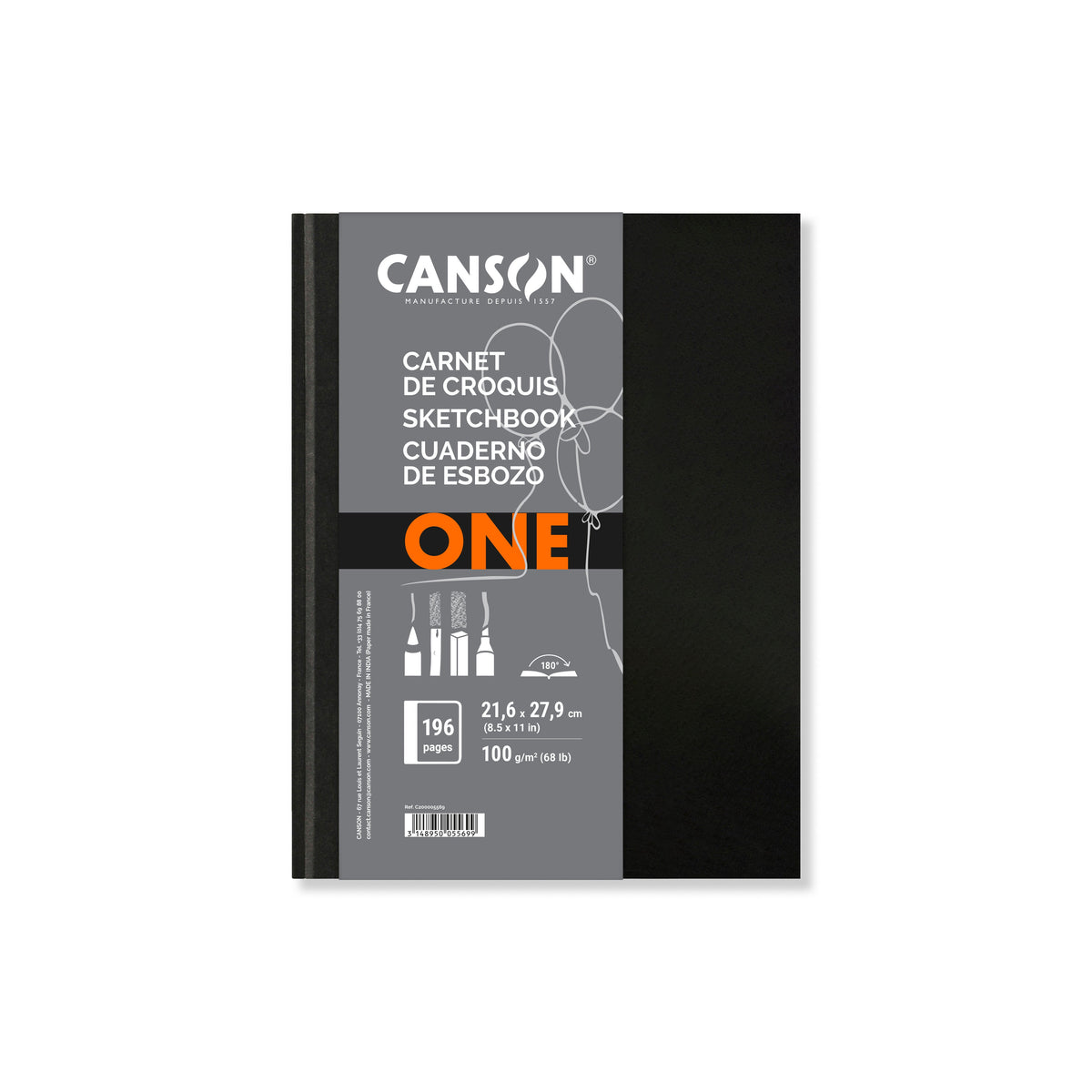 CANSON Canson Art Book One skicar u tvrdom uvezu 100 g/m² 98 listova - 21,6 x 27,9 cm