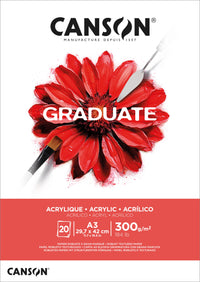 CANSON Graduate akrilni blok 300 g 20L A3 ljepljen