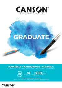 Canson Graduate akvarelni blok CP 250 g/m² 20 listova A3 lijepljeni