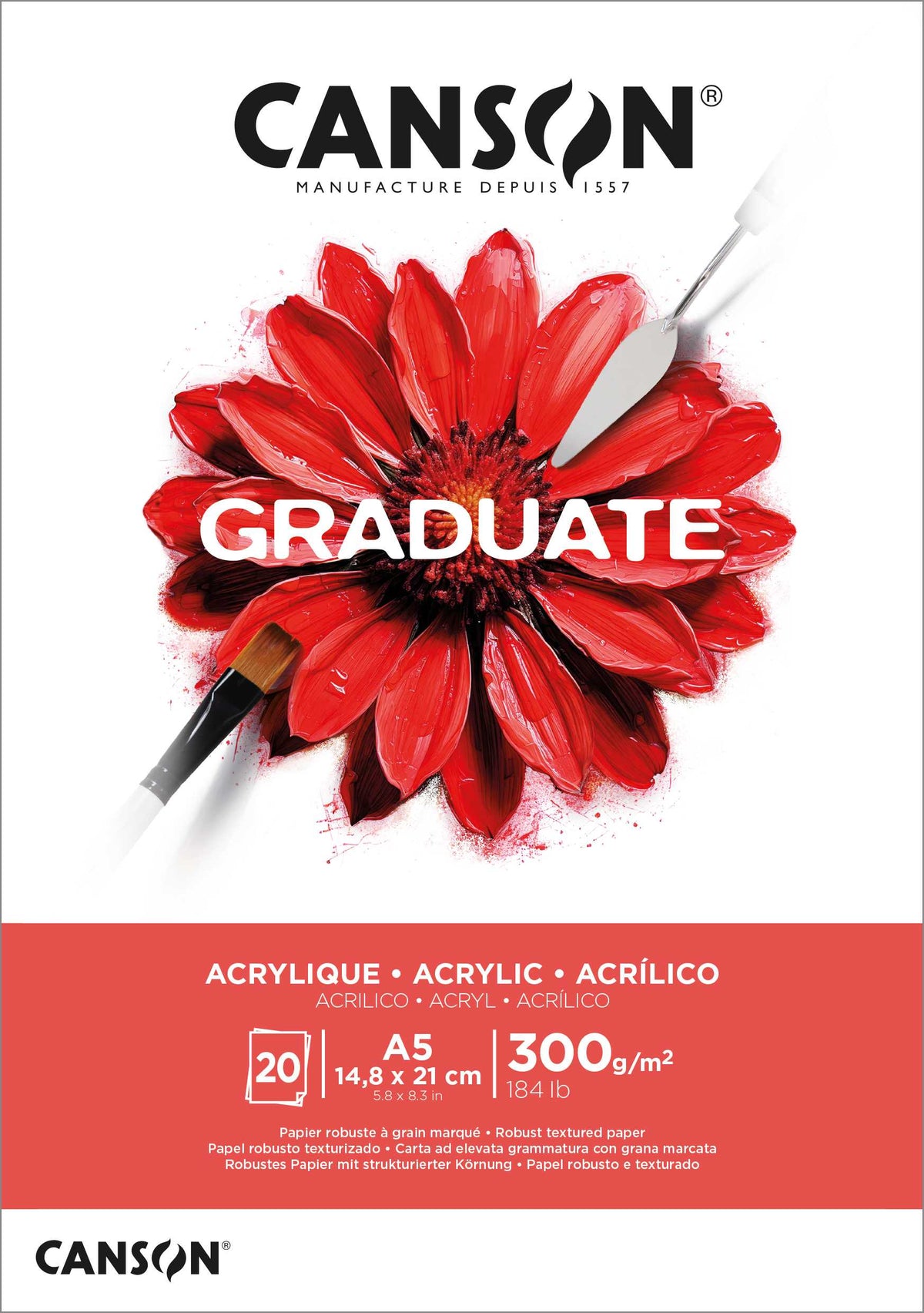 CANSON Graduate blok za akril 300 g/m² - 20 listova, A5