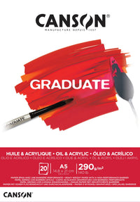 Canson Graduate blok za ulje i akril 290 g/m² 20 listova A5 lijepljeni