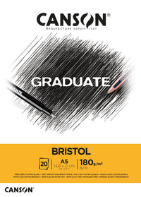 Canson Graduate Bristol blok za crtanje 180 g/m² - 20 listova, A5 lijepljen