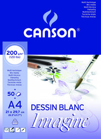 CANSON Imagine blok za skiciranje 200 g/m² 50L A4 sitnozrnati lijepljeni