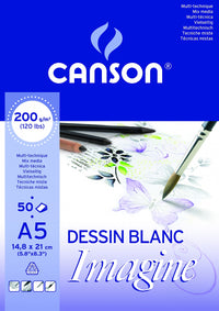 Canson Imagine blok za skiciranje 200 g/m² 50 listova A5 sitnozrnati lijepljeni