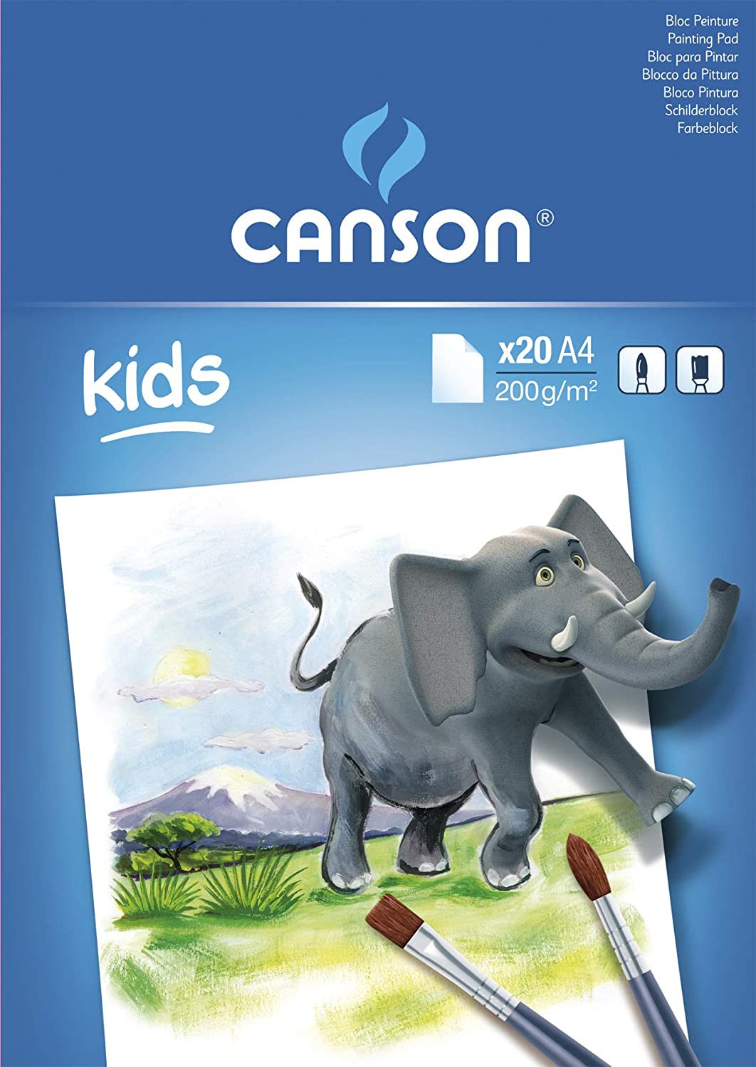 CANSON Kids blok za crtanje 200 g/m² 20 listova A4 lijepljeni
