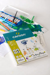 Dječji blok za skiciranje CANSON Kids 160 g/m² A4 lijepljeni - 40 listova