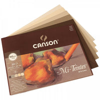 Canson Mi-Teintes ljepljeni blok za pastel 160 g/m² 30 listova Earth - 32 x 41 cm