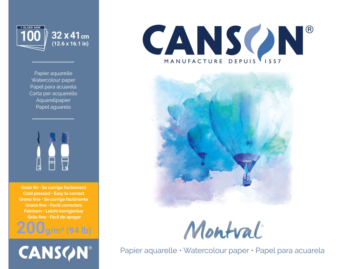 CANSON Montval akvarel blok CP 200 g/m² - 100 listova, 32 x 41 cm