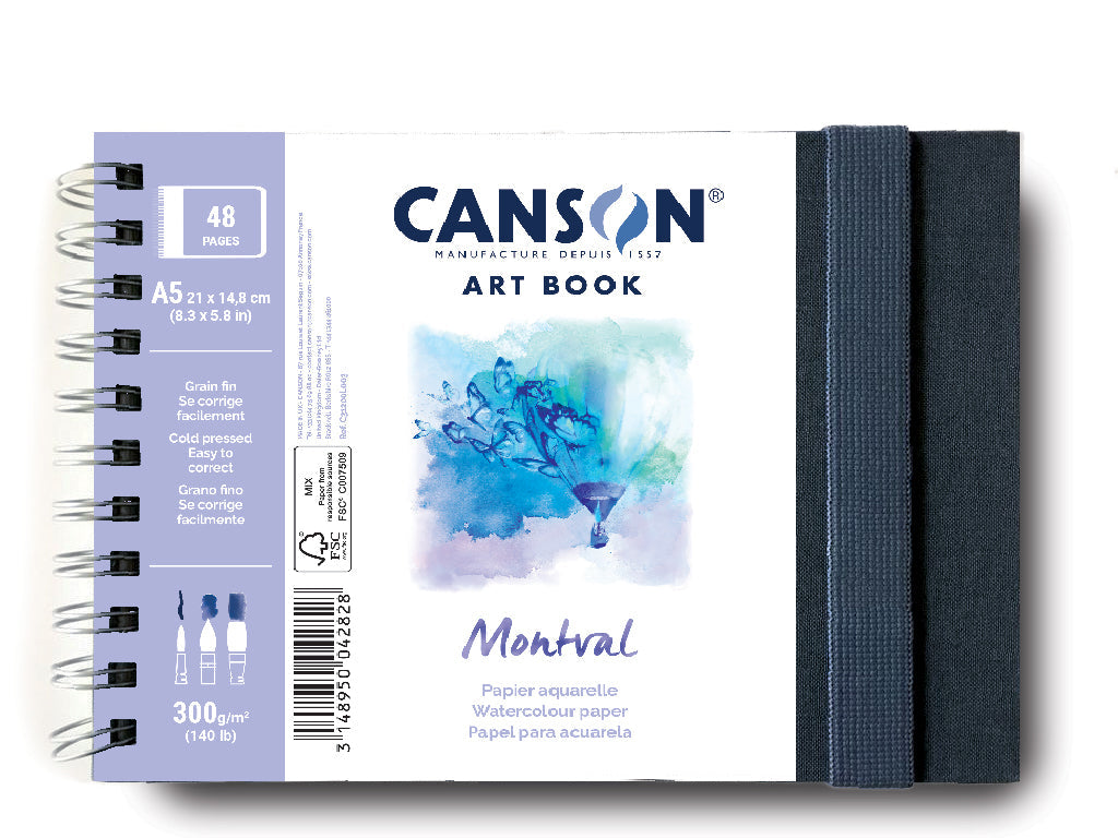 CANSON Montval akvarel blok CP 300 g/m² 48 listova A5 tvrdi uvez