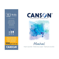 CANSON Montval akvarelni blok CP 300 g/m² - 12 listova, 18 x 25 cm