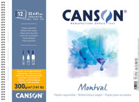 CANSON Montval akvarelni blok CP 300 g/m² 12L 32 x 41 cm spiralni uvez