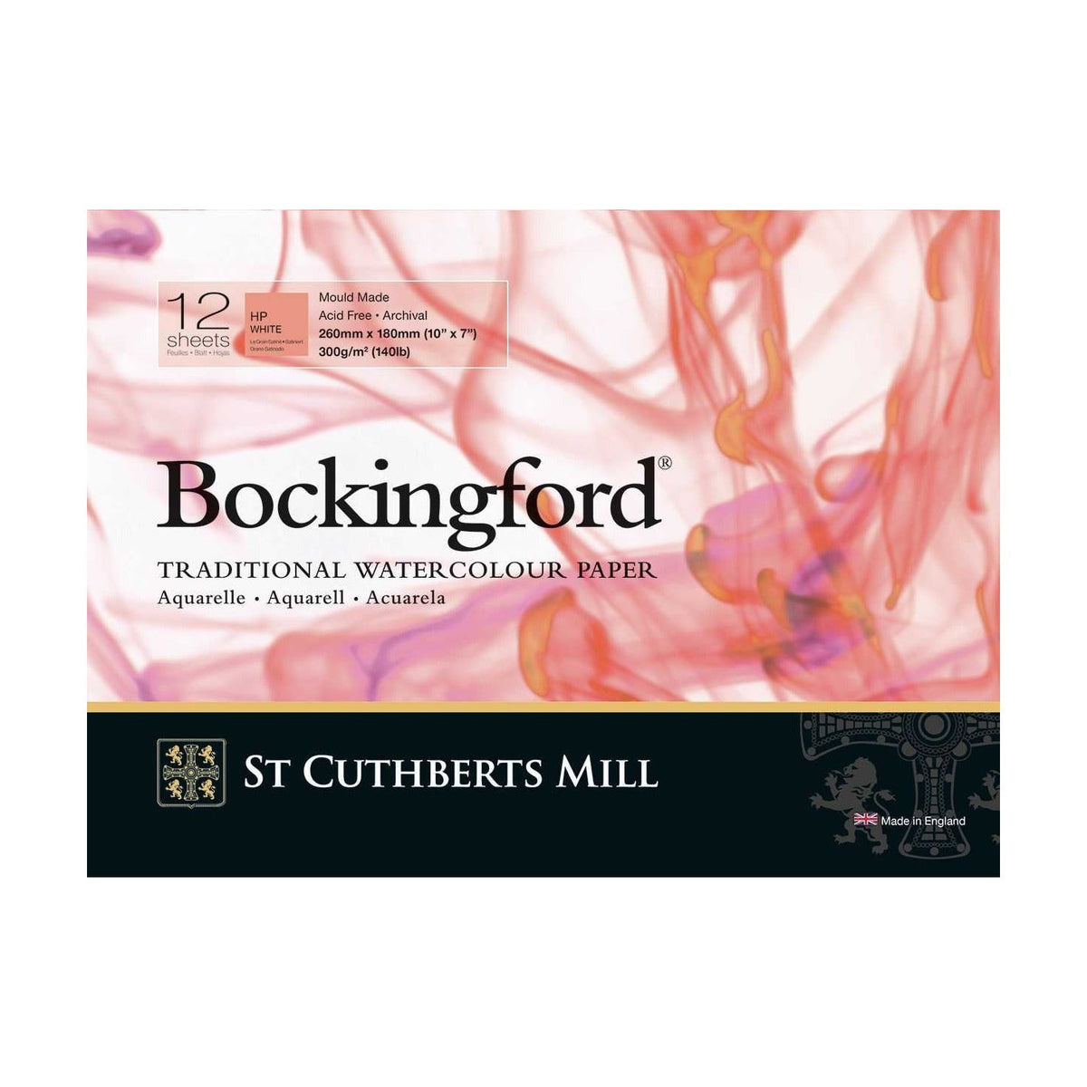 CANSON St Cuthberts Bockingford akvarelni blok glatki (HP) bijeli 300 g/m² - 12 listova