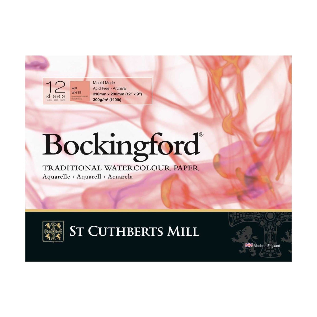 CANSON St Cuthberts Bockingford akvarelni blok glatki (HP) bijeli 300 g/m² - 12 listova