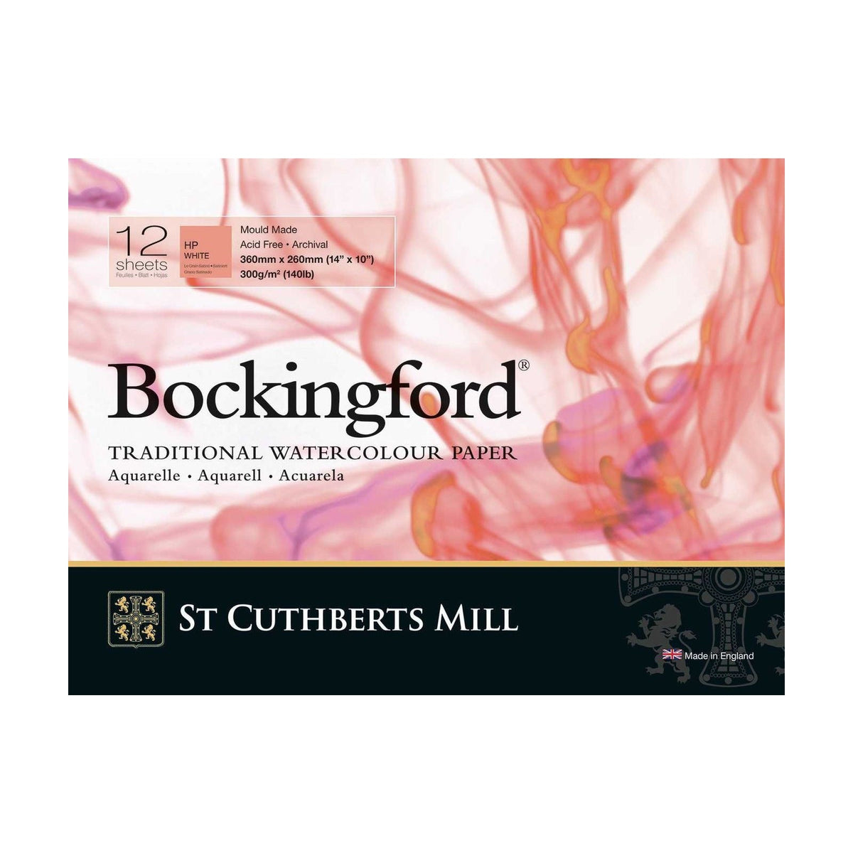 CANSON St Cuthberts Bockingford akvarelni blok glatki (HP) bijeli 300 g/m² - 12 listova