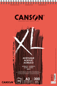 Canson XL akrilni blok 300 g 30 listova A3 spiralni uvez