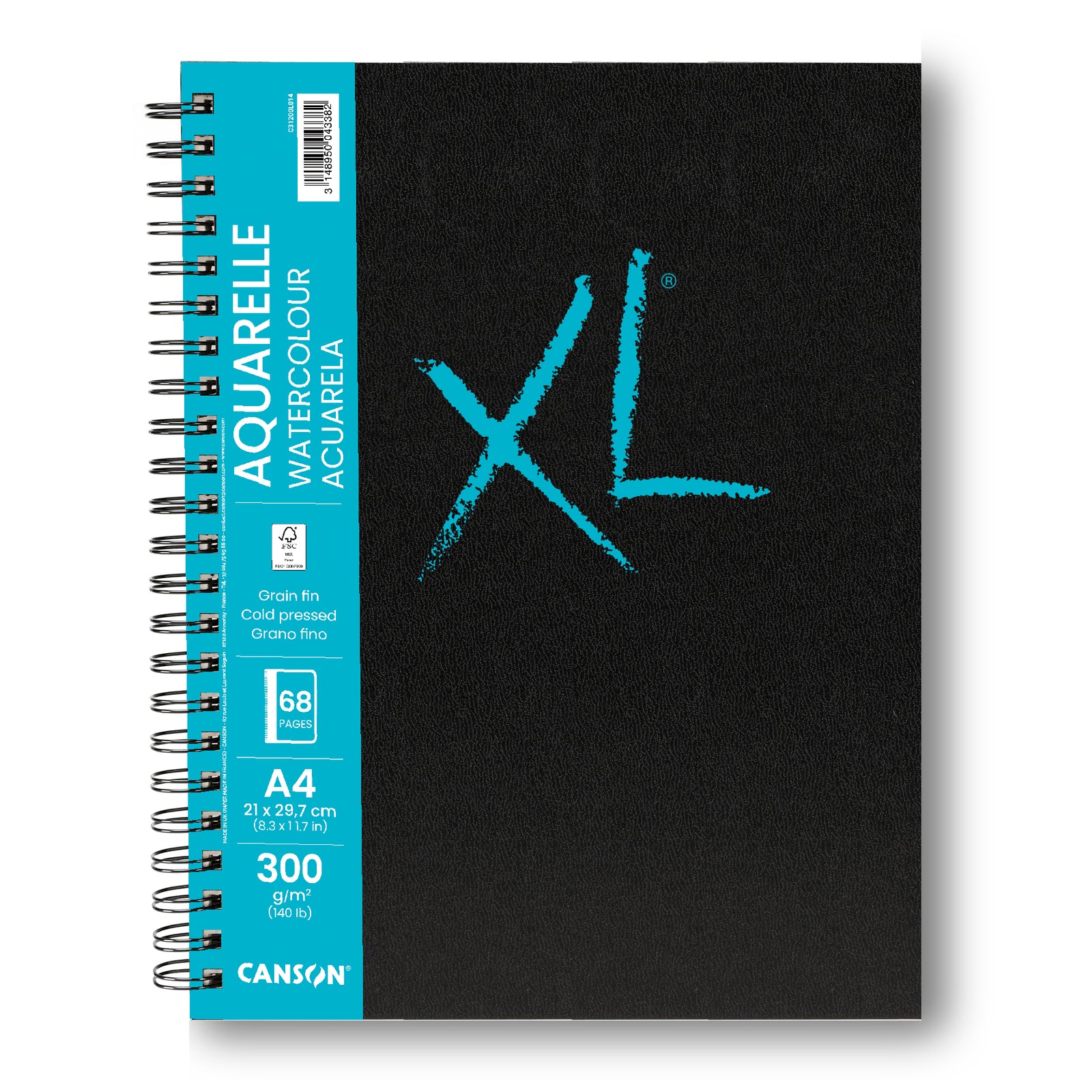 Canson XL Aquarelle akvarelni blok sa spiralom A4 300 g 68 listova