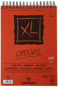 Blok za crtanje CANSON XL Croquis 90 g/m² A4, 120 listova, spiralni uvez gore
