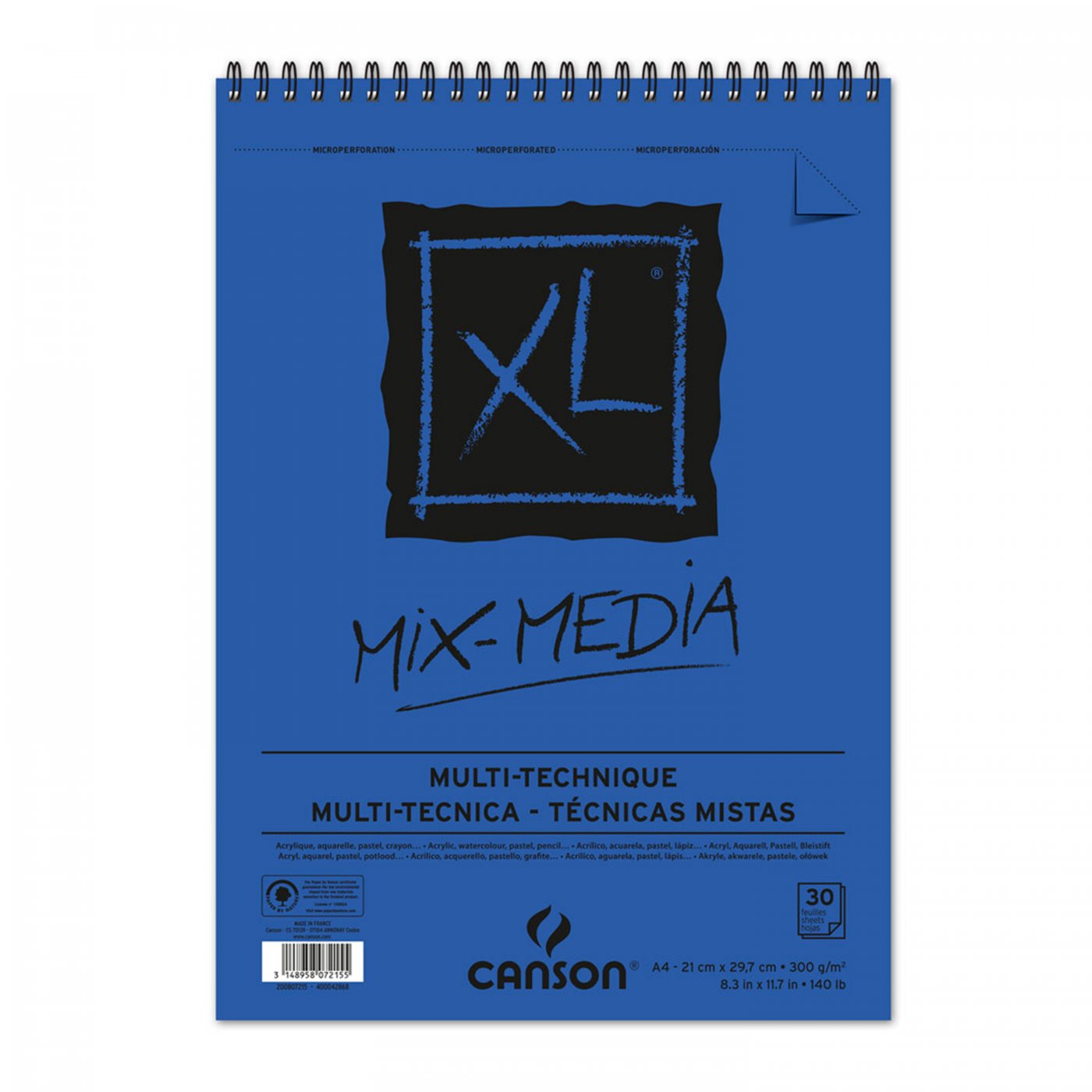 Canson XL Mix Media blok 300 g/m² 30L A4 sa spiralnim uvezom