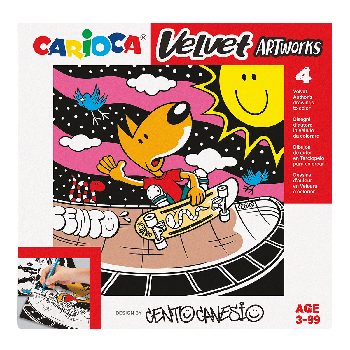 Carioca baršunaste bojanke 4 kom – CENTO Sport