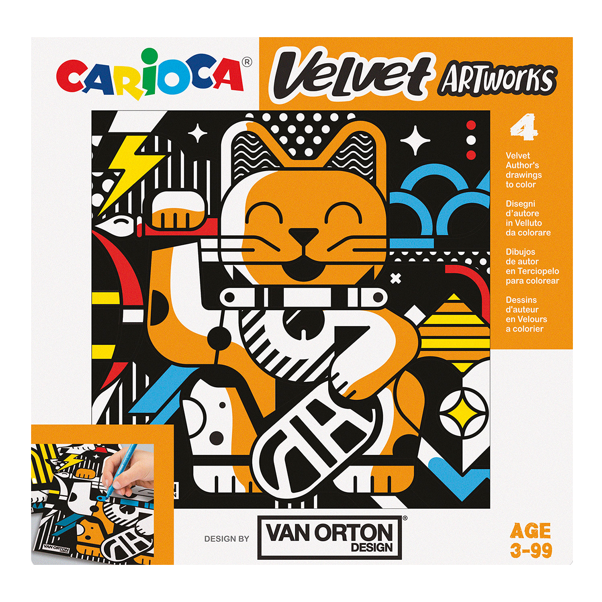 Carioca baršunaste bojanke 4 kom – VAN ORTON Art
