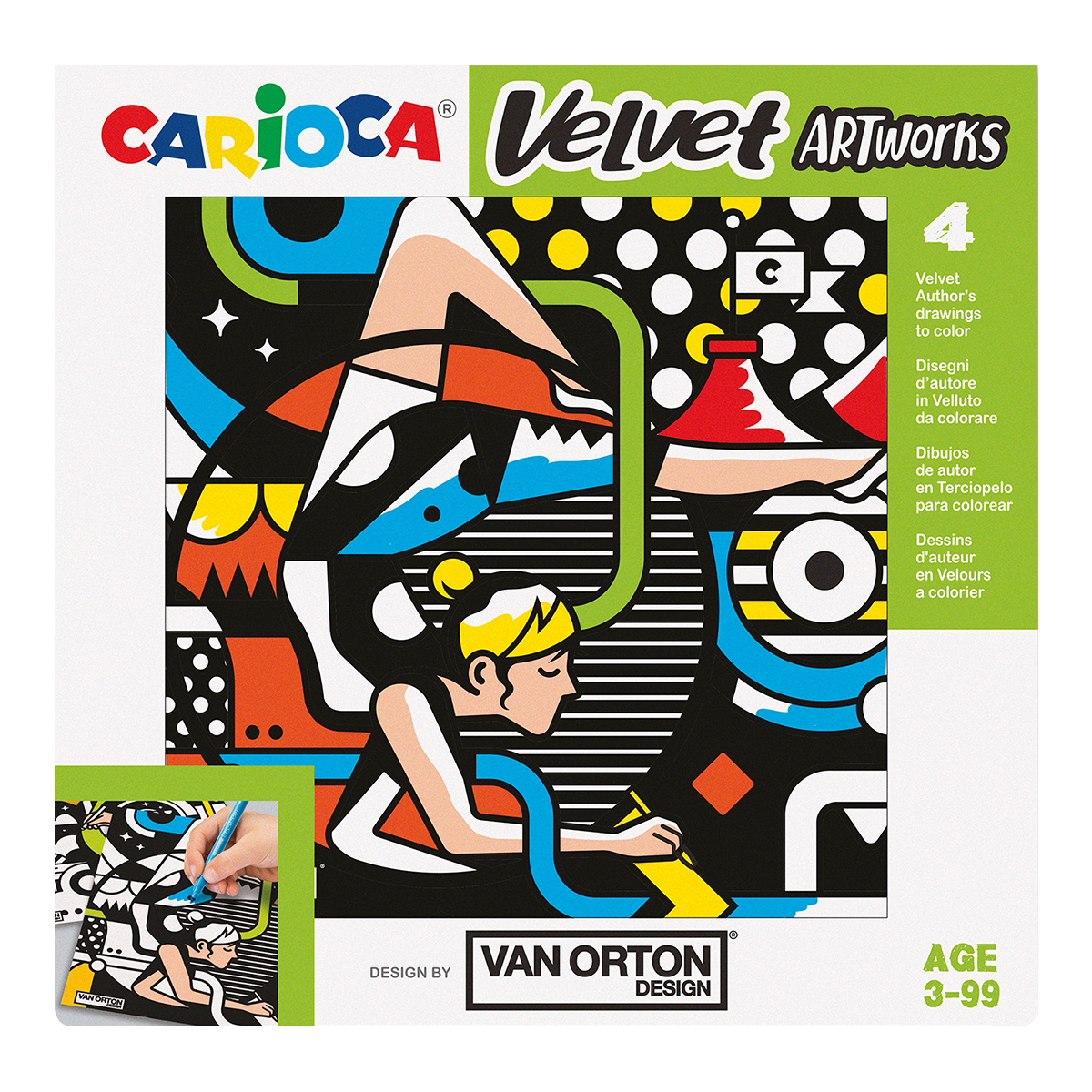 Carioca baršunaste bojanke 4 kom – VAN ORTON Street