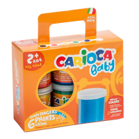 Carioca boje za prste Baby 2+, kartonski koferčić, 6 × 80 ml