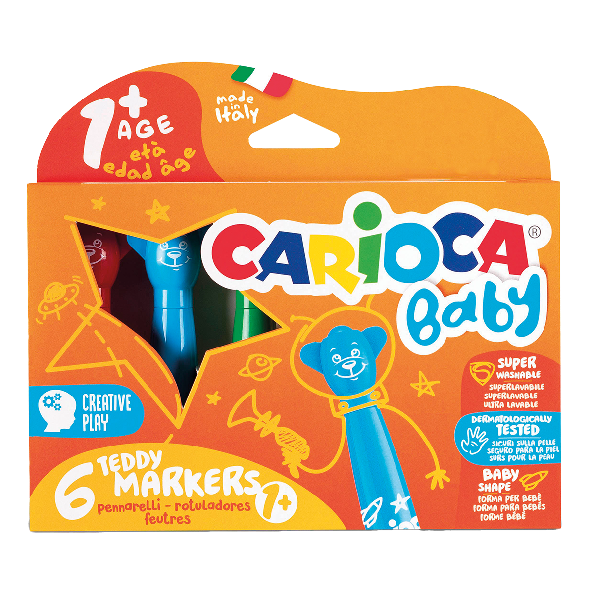 Carioca flomasteri Baby okrugli vrh, miks boja