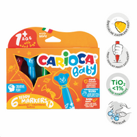 Carioca flomasteri Baby okrugli vrh, miks boja