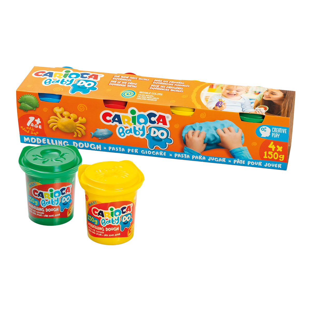 Carioca masa za modeliranje Baby Do 1+, 150 g, mix boja