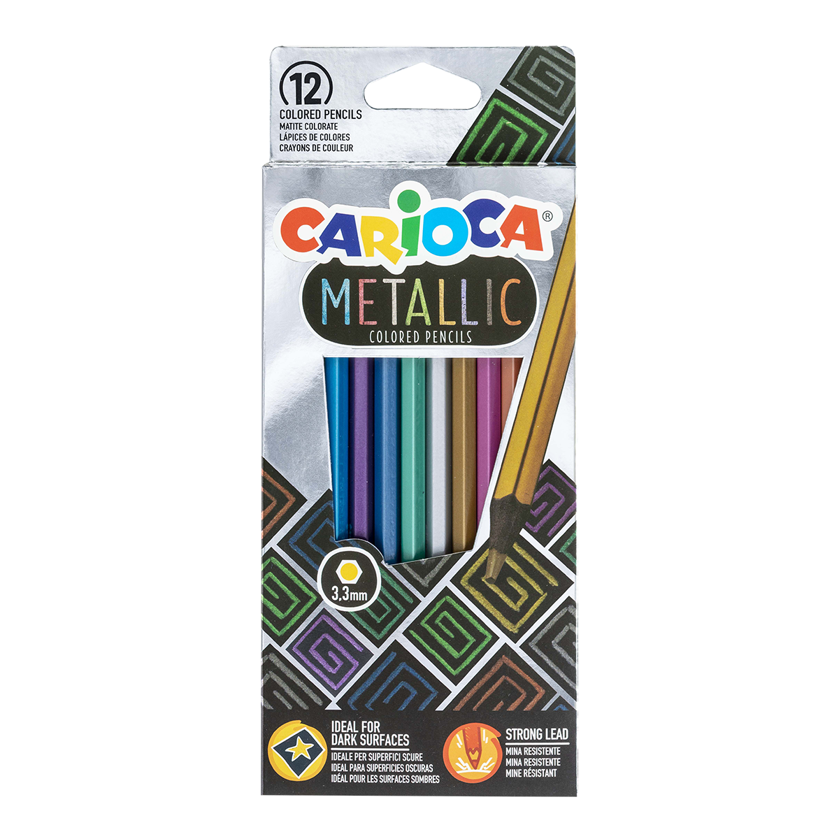 Carioca šesterokutne bojice Metallic, 12 kom