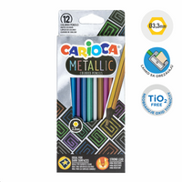Carioca šesterokutne bojice Metallic, 12 kom