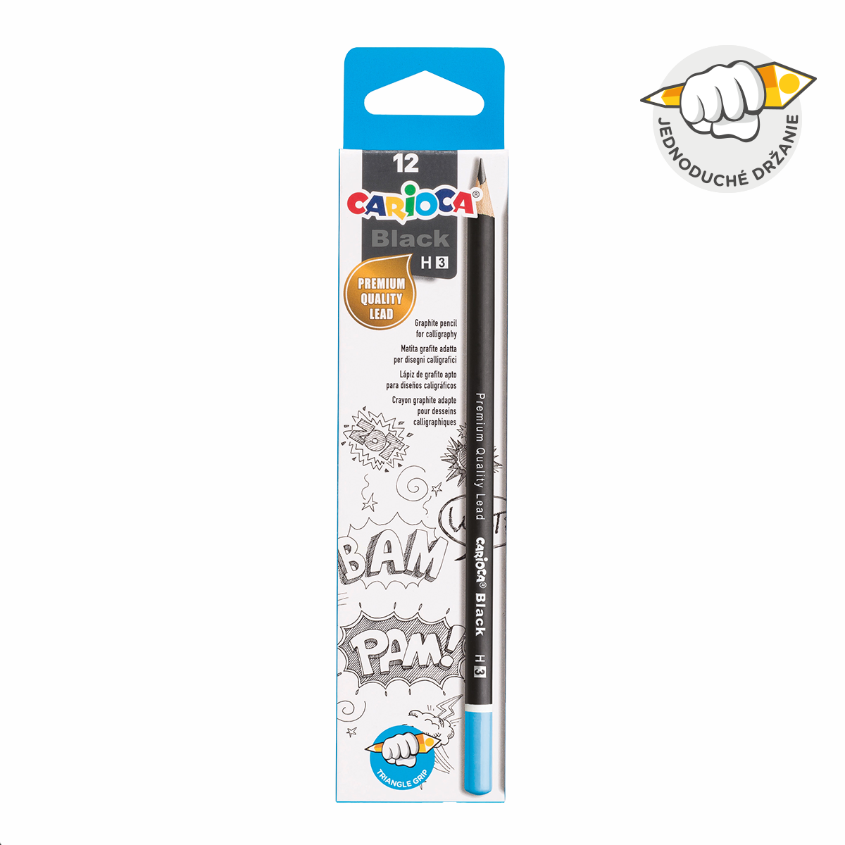 Carioca trostrana olovka Black, 12 kom – 3/H