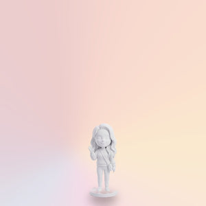 Bijela 3D figurica 10 cm
