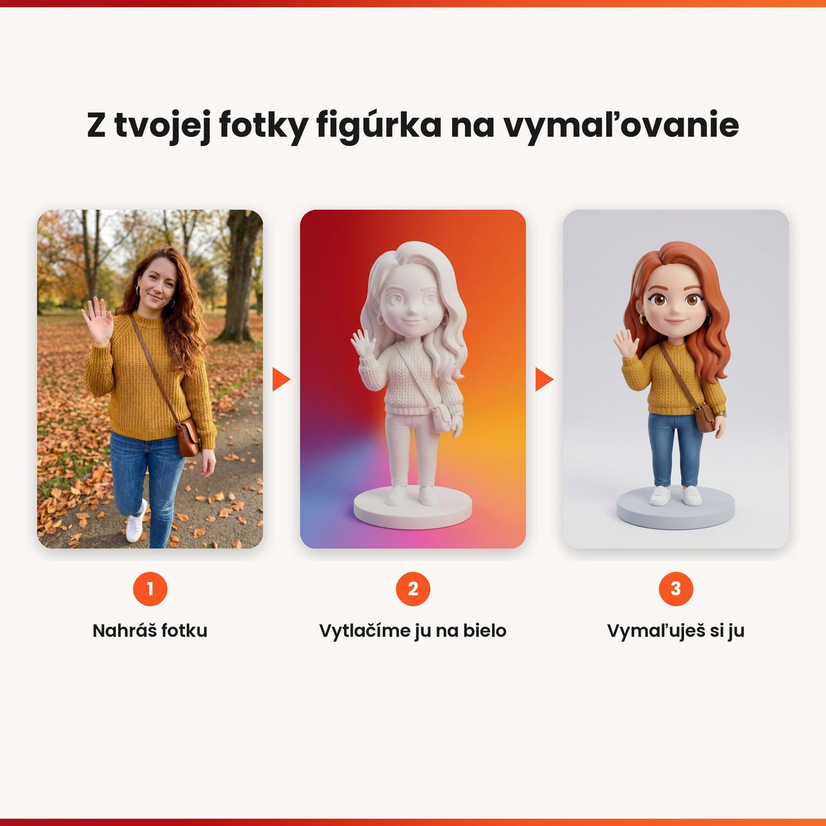Chibi figurica s fotografije za bojanje