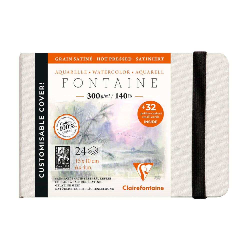 Clairefontaine Fontaine akvarelna knjiga HP 300 g 24L tvrdi uvez
