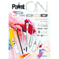 Clairefontaine Paint'On Mix Media blok br. 6 250 g 24L ljepljen razne boje