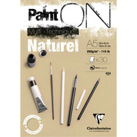 Blok za mješovite medije Clairefontaine Paint'On prirodni 250 g/m² – 30 listova – A5