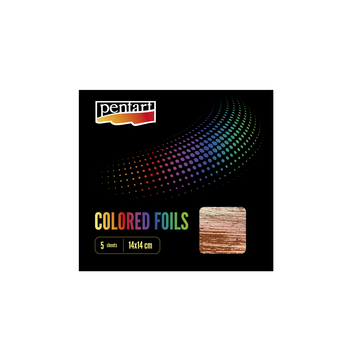 Colored foil sheets 14x14 cm 5 gold – ružičasta