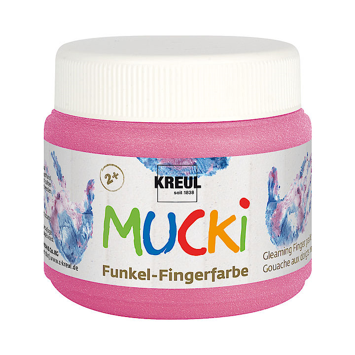 Boje nanosive s prstima svjetlucave 150 ml MUCKI – Fairy dust rose
