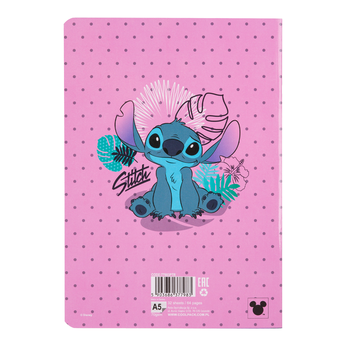 Colorino bilježnica Stitch 3, A5, 32 lista, na crte