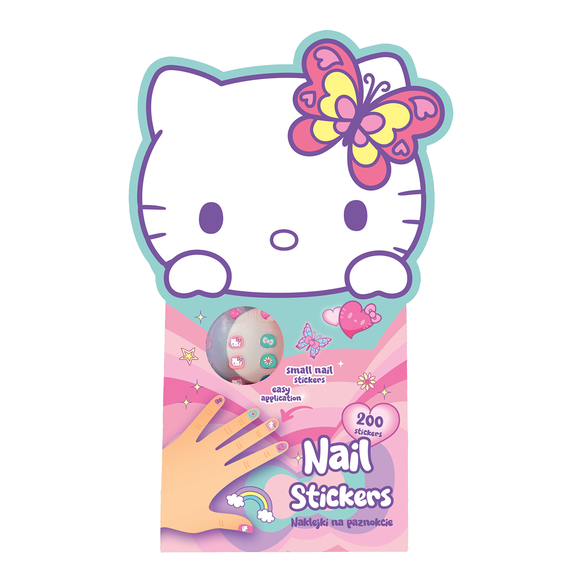 Colorino naljepnice za nokte Hello Kitty, 200 kom, miks boja