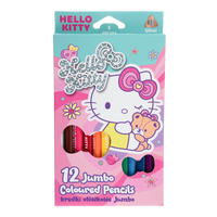 Colorino trokutaste drvene bojice JUMBO, Hello Kitty, 12 boja